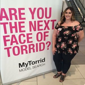Black and floral off the shoulder top